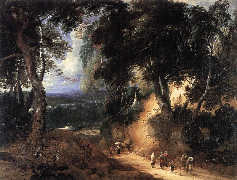 VADDER, Lodewijk de The Soignes Forest wet Sweden oil painting art